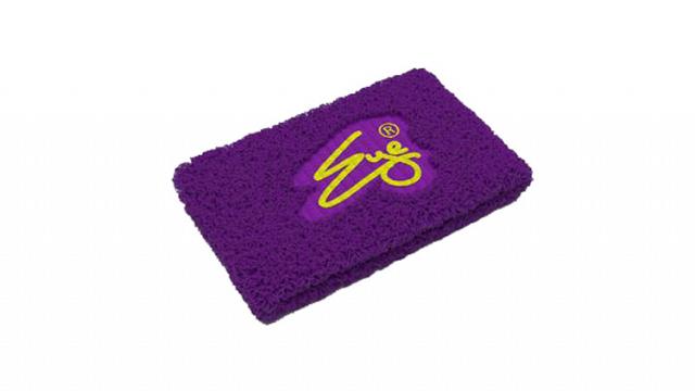 Eye Wristband Purple with Yellow Logo 2szt